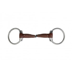 Mors 2 anneaux METALAB "Pinchless" cuir, 20 mm