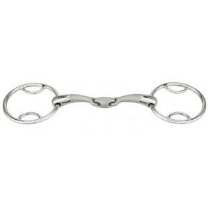 Mors 2 anneaux SPRENGER "Satinox" à passes, double brisure