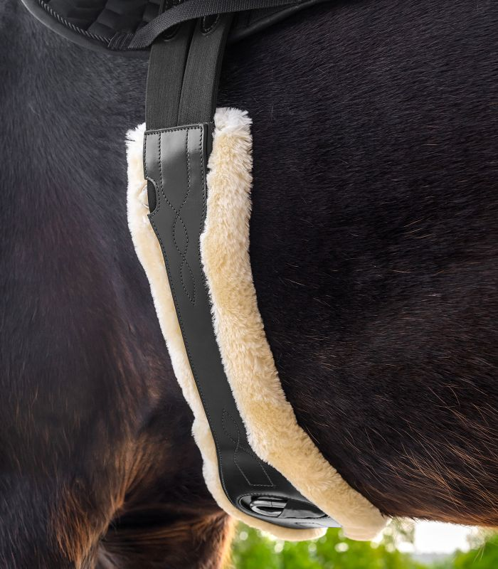 Sangle de selle en cuir Waldhausen avec ECO Wool